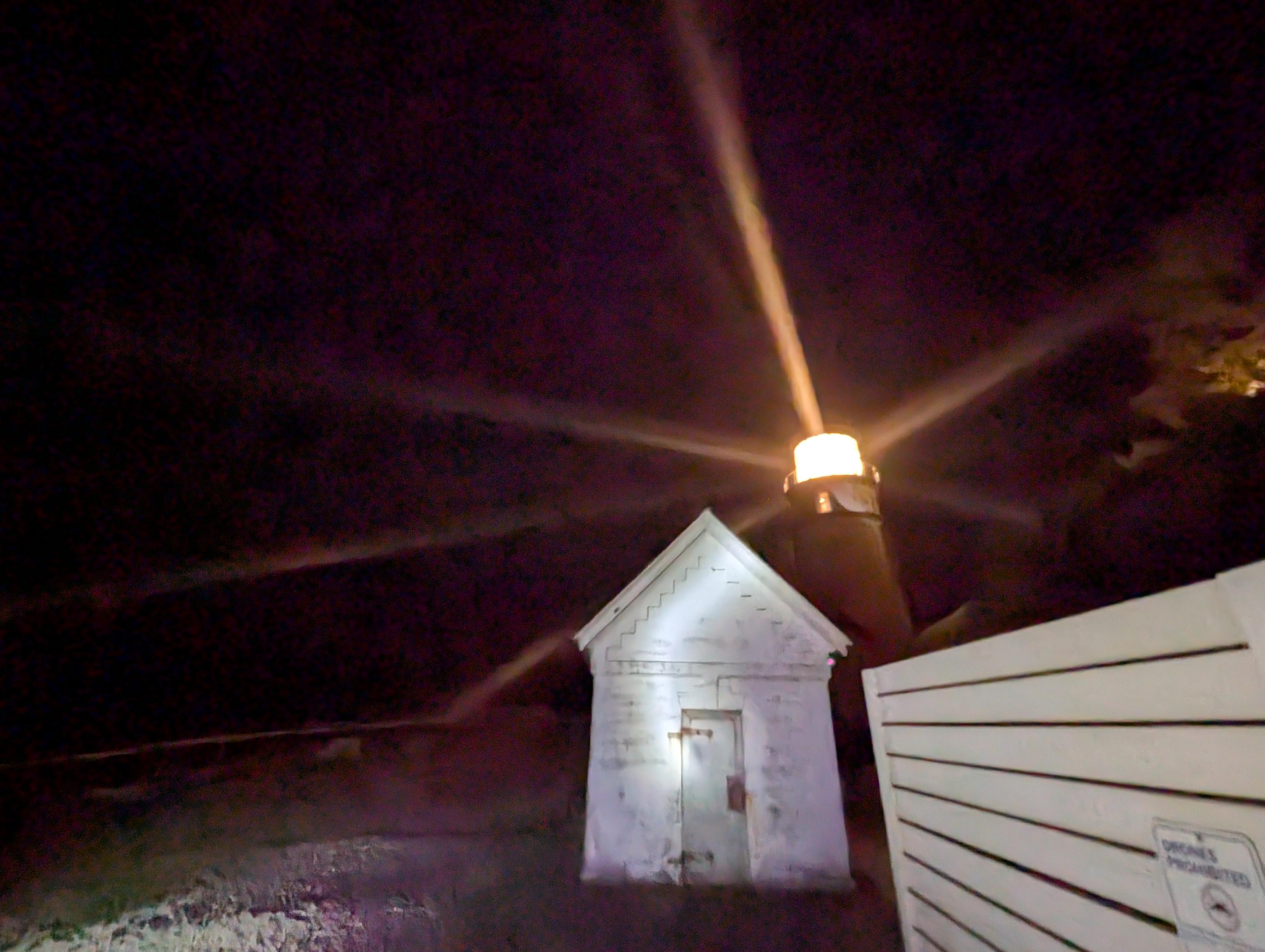 Night walk to the lighthouse.