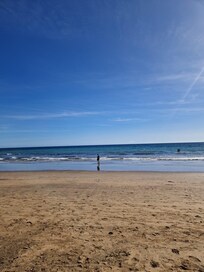 Beach across the road