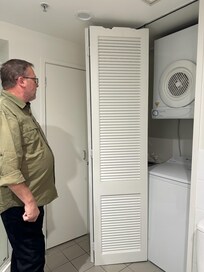 Door hanging off hinges