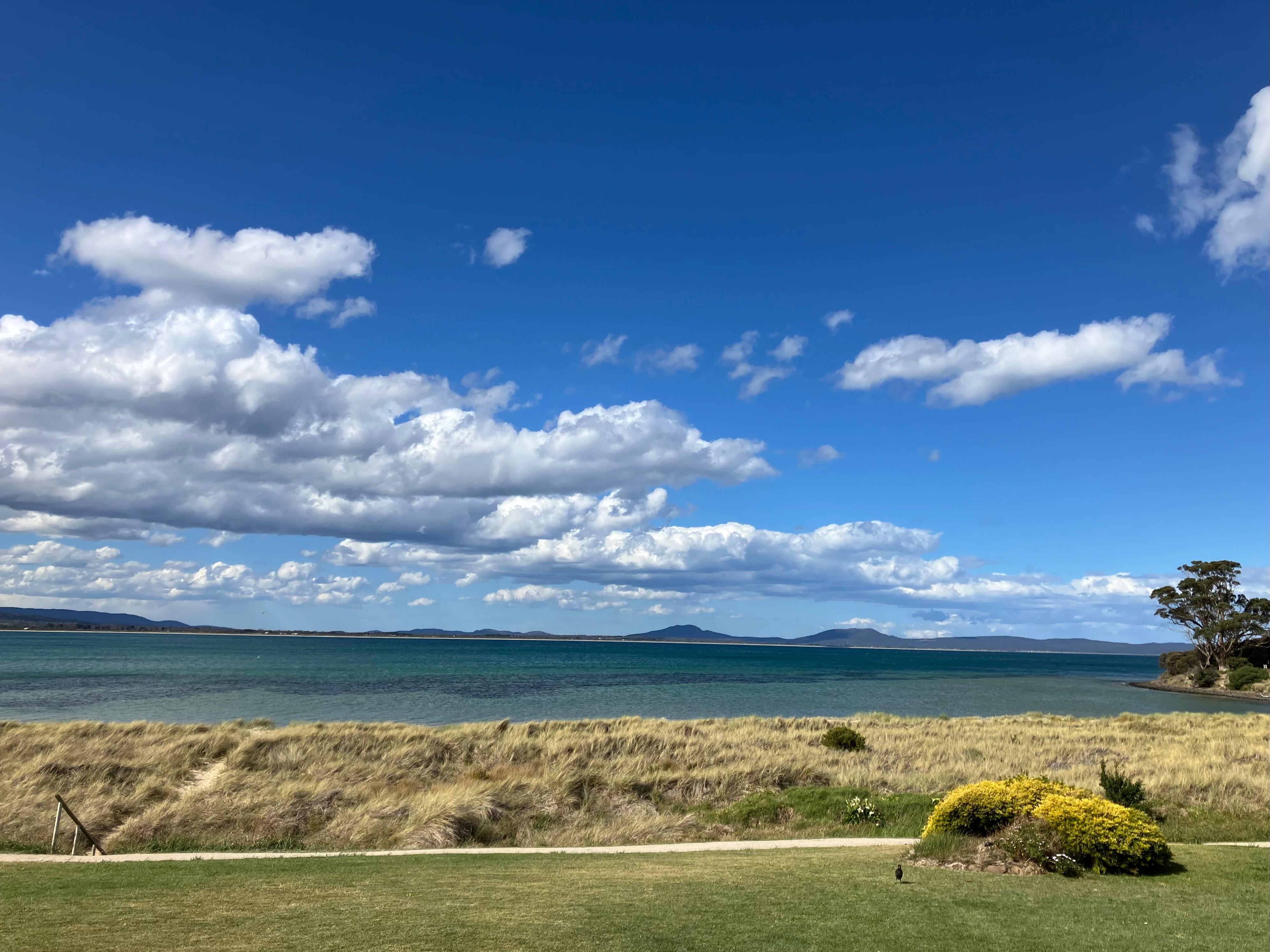 The view from our patio, there is a path that leads right down to the white sandy beach!!!