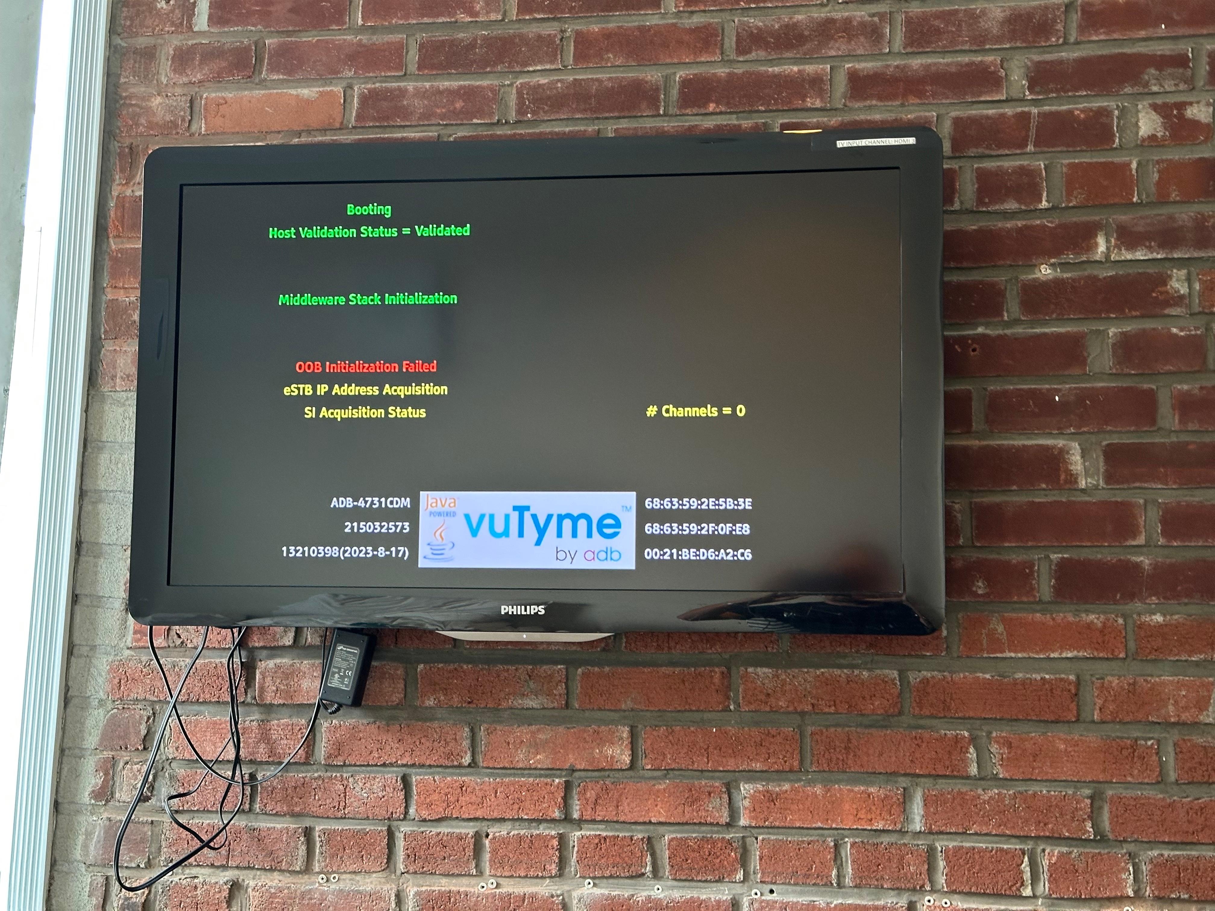 not working TV:
Note: a technician could not be sent promptly, nor was a change to a comparable room  offered
