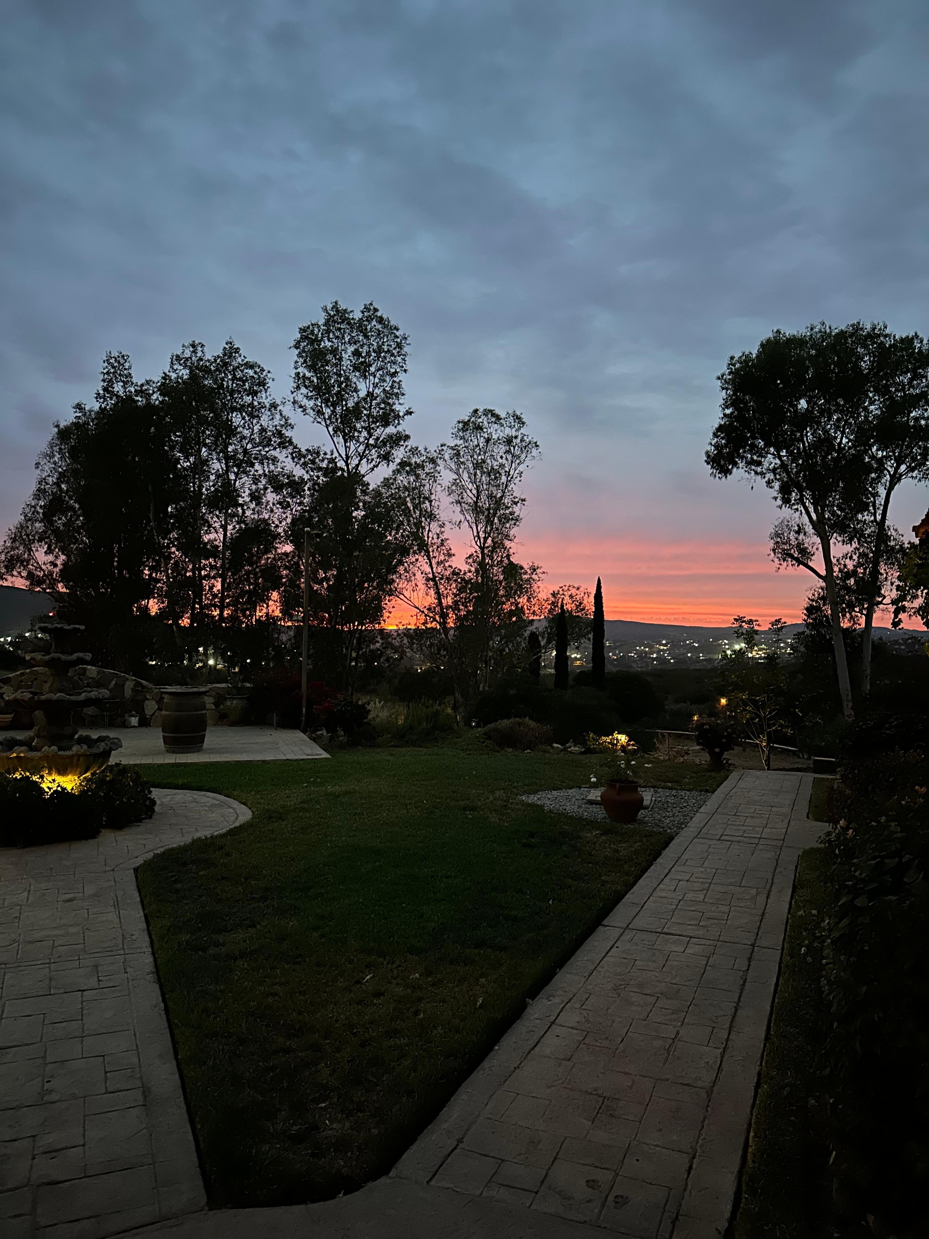 Atardecer en Viña Calabria. 