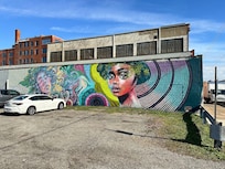 Artwork on display near bnb along Penn Avenue
