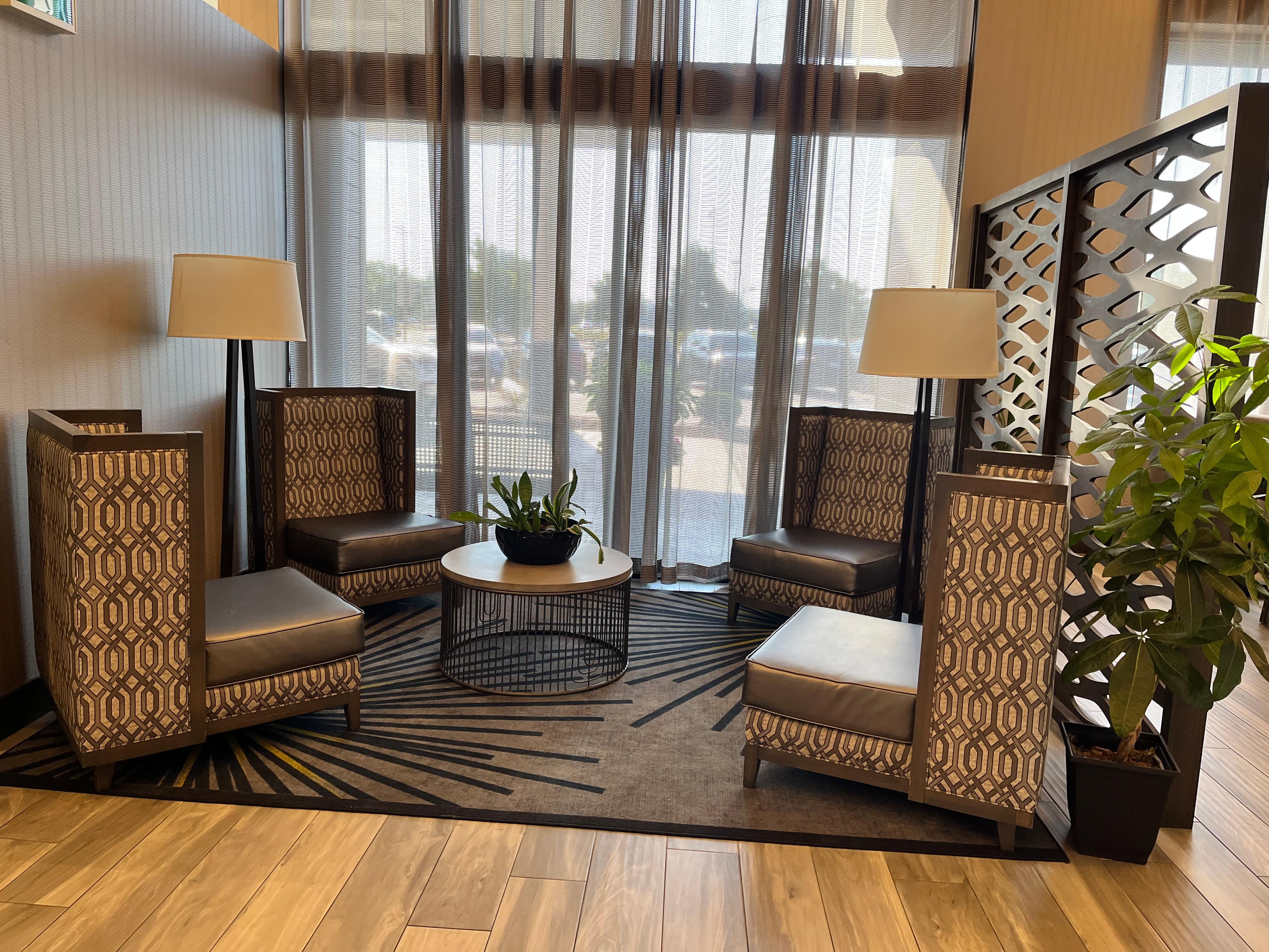 Seating in the lobby