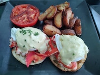Lobster benedict - yum!