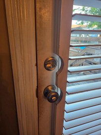 Dirty walls and doors.