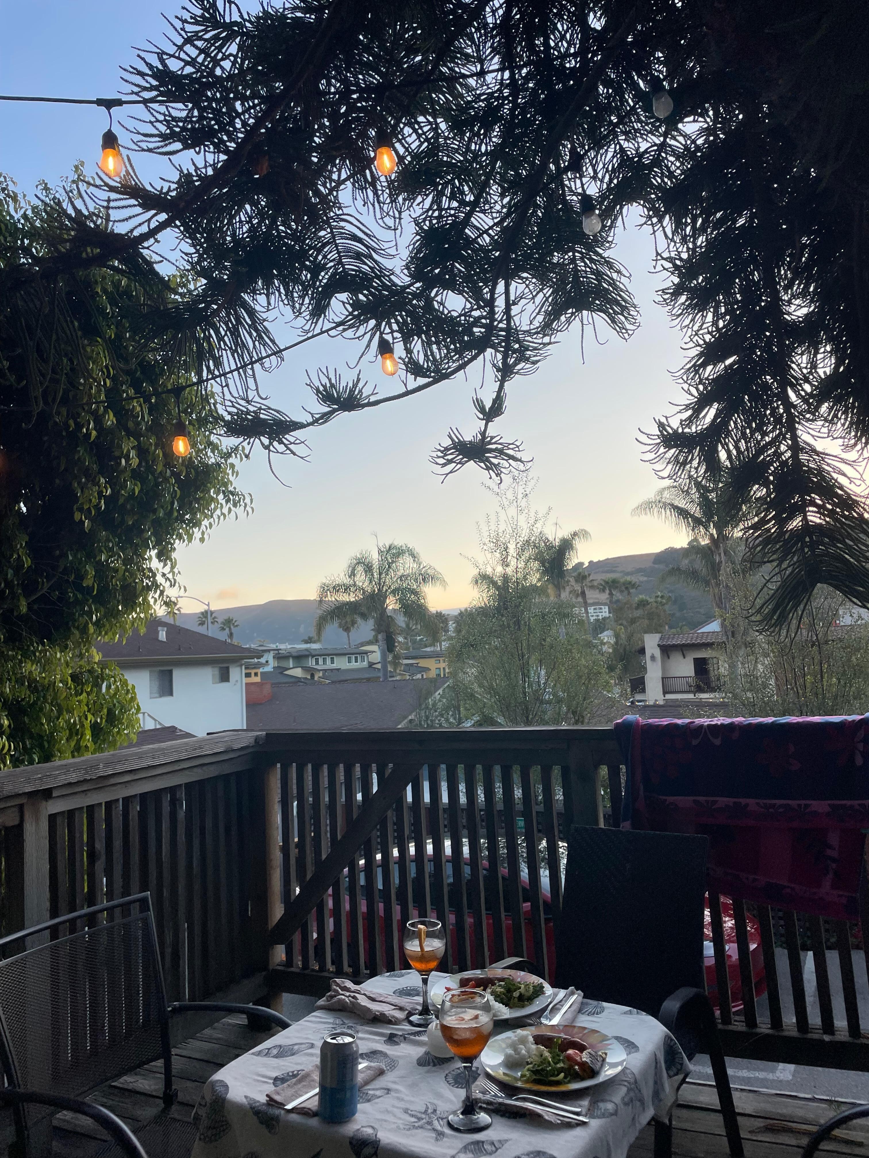 Outdoor dining area