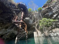 On site Cenote Jade for swimming