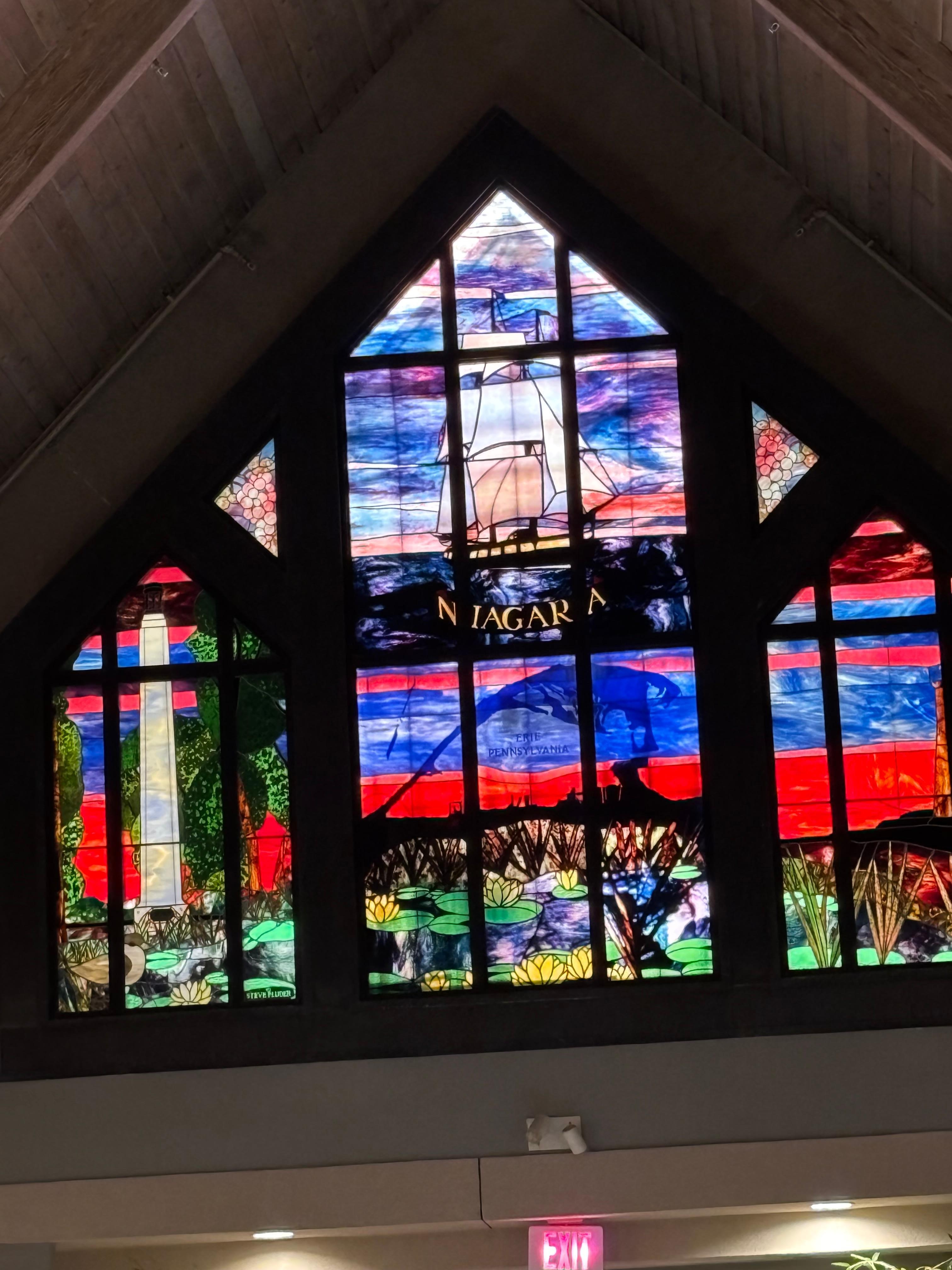 Lovely window in the pool area.