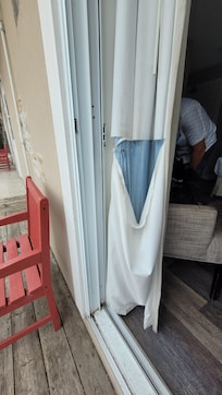 the patio curtain in our room