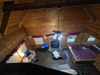 Looking down from bedroom