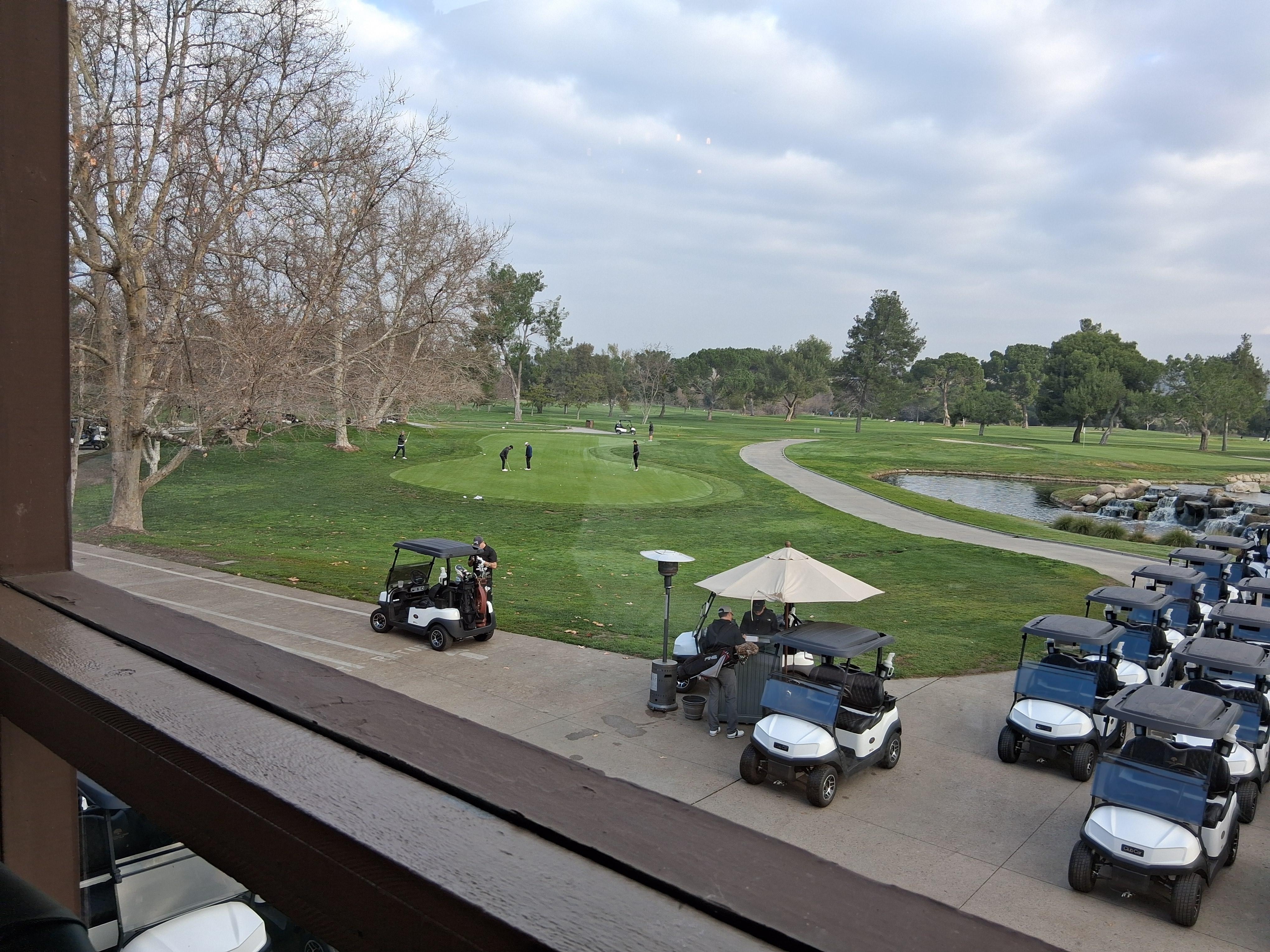 From the restaurant looking out to golf course 