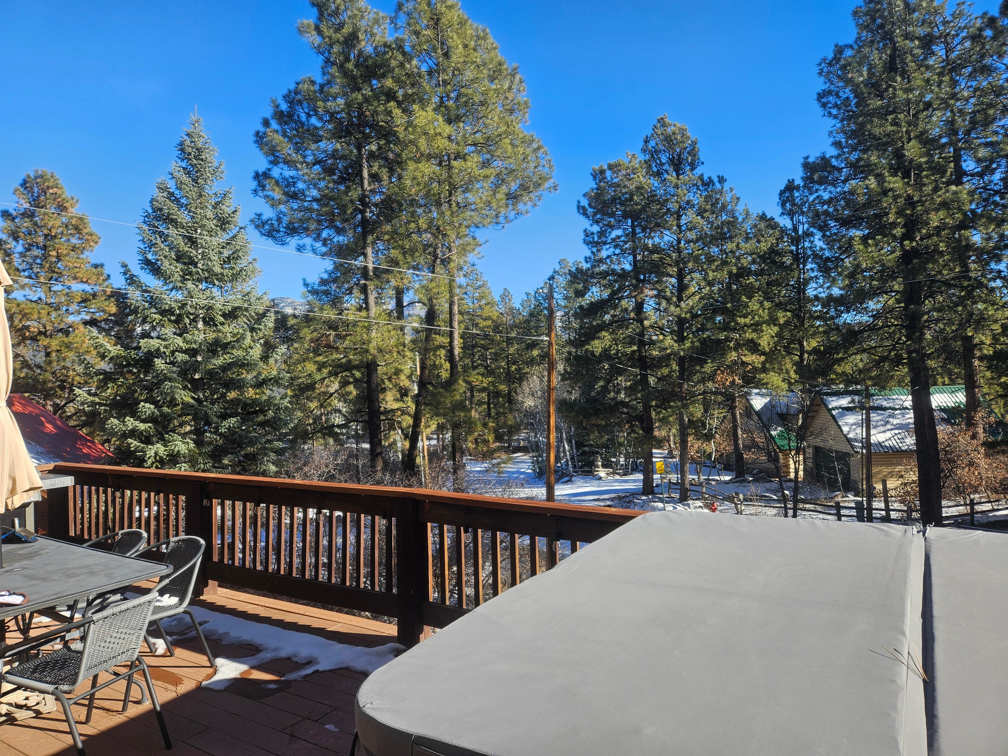 Beautiful view from deck and in hot tub!