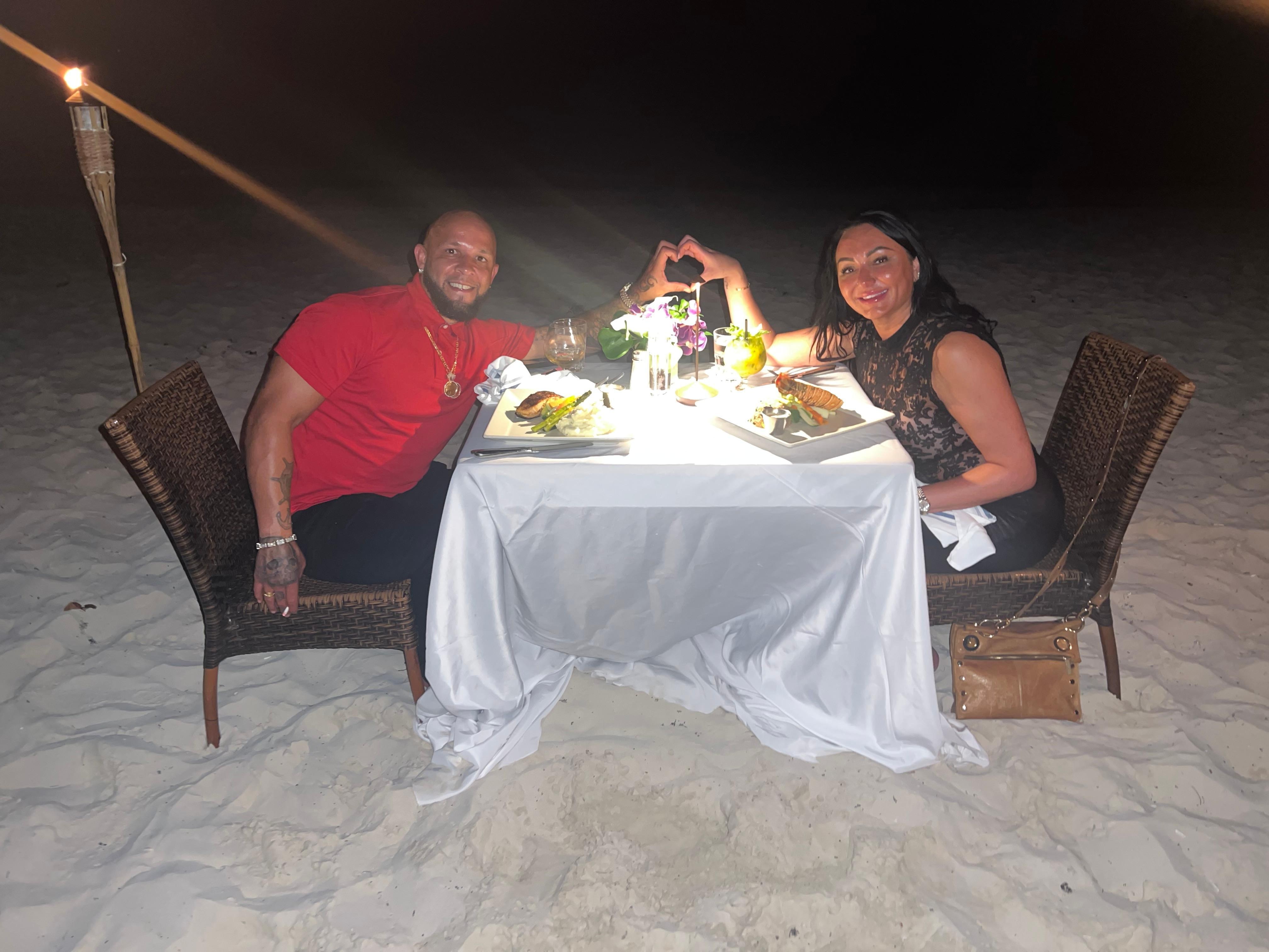 Hemingways private beach birthday dinner