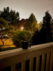 Front porch was a lovely place for a morning coffee