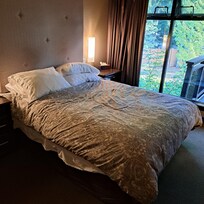 Bed and headboard