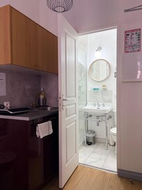 Kitchenette and bathroom