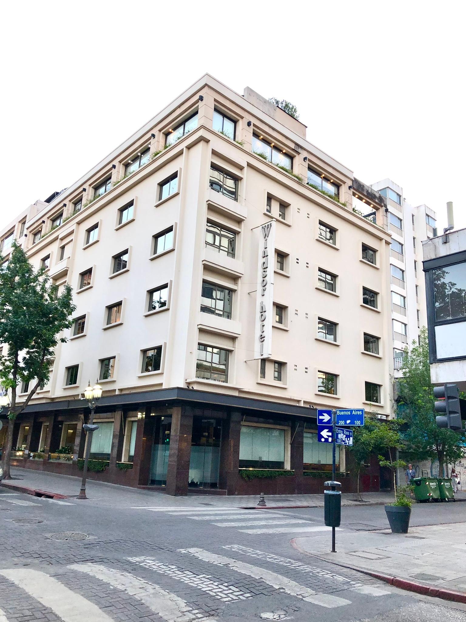 Hotel corner area (this is where the breakfast area in the restaurant faces out).
