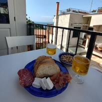On our balcony