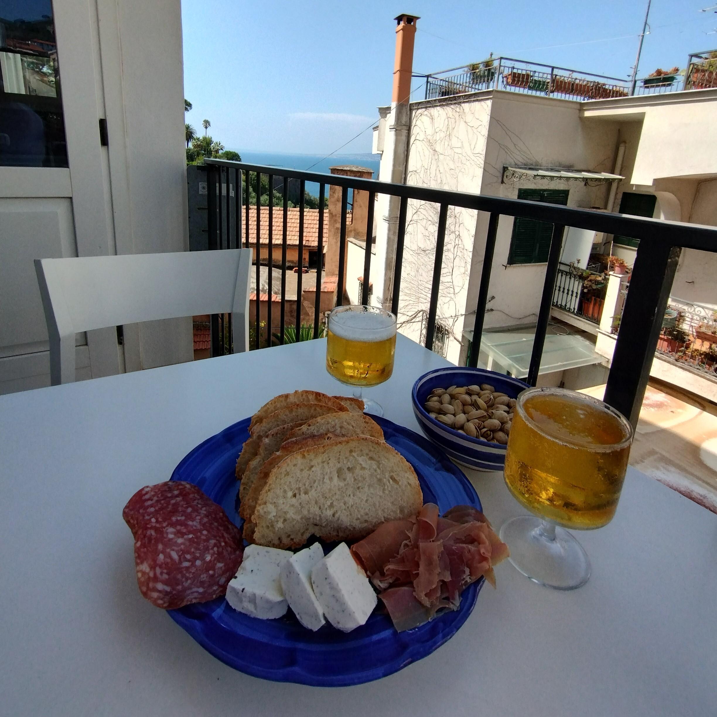 On our balcony