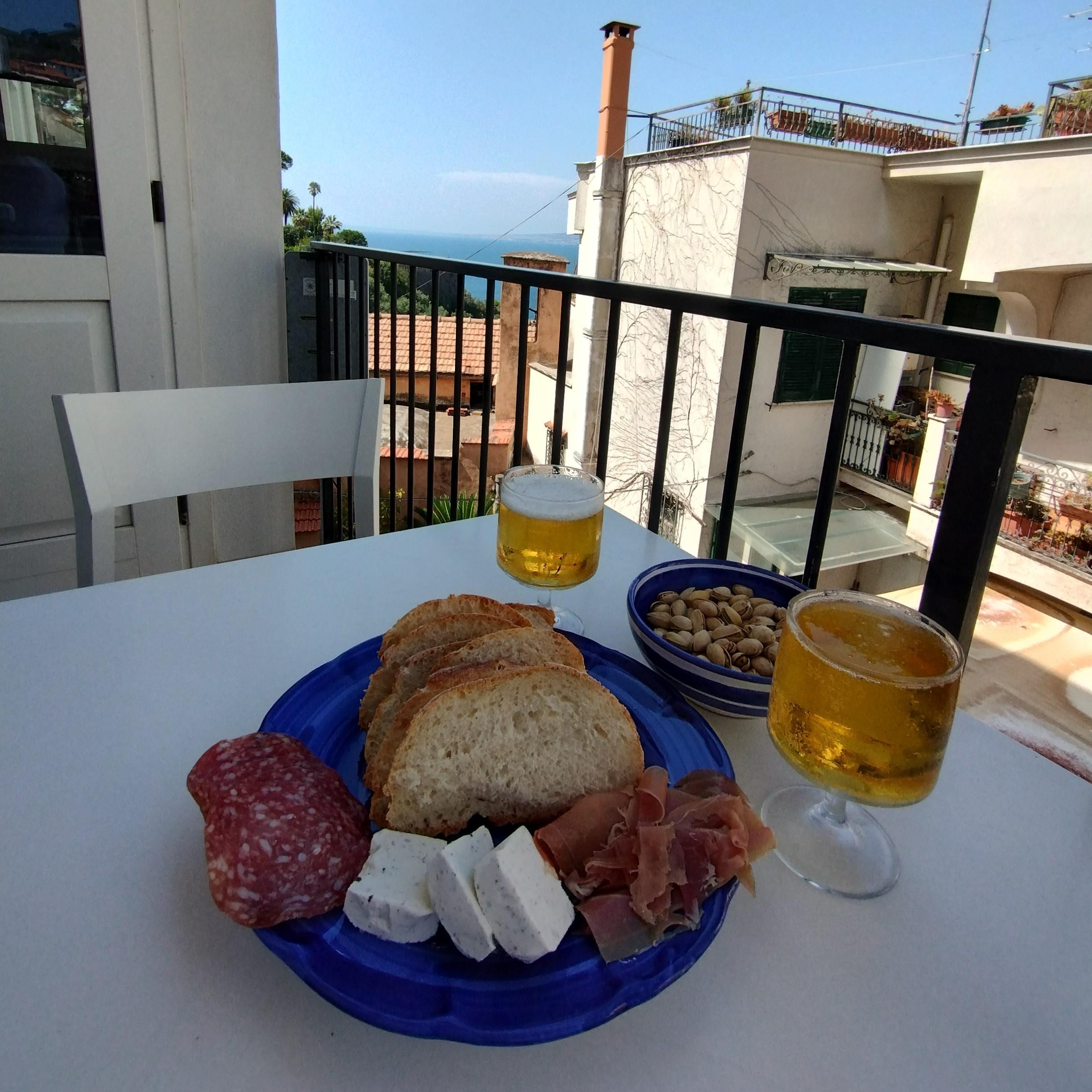 On our balcony
