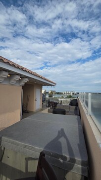 Rooftop patio facing East