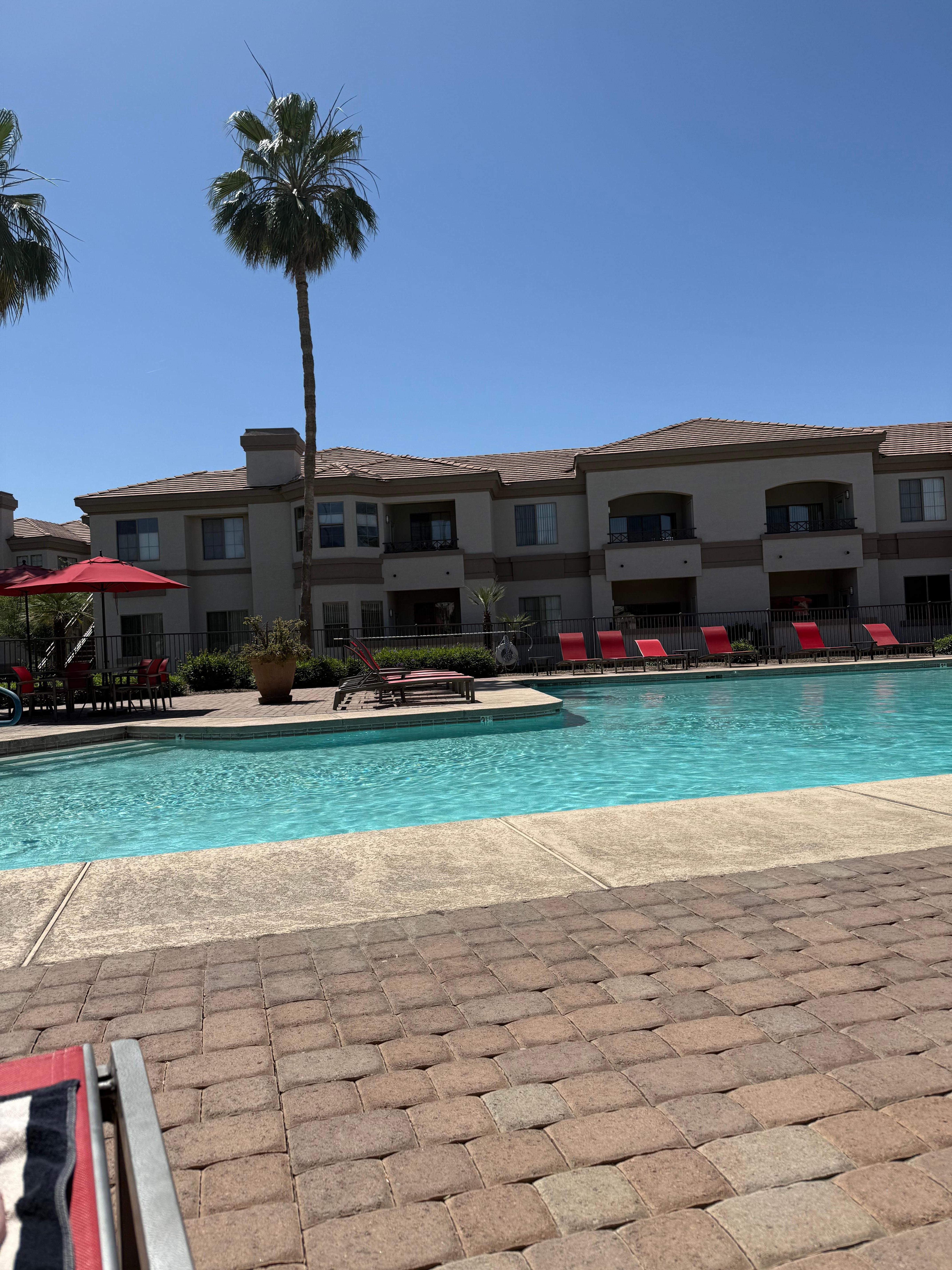 Pool was almost always empty but when it wasn’t the people were so friendly. 