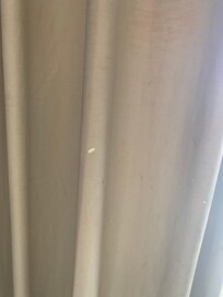 There are holes on curtains