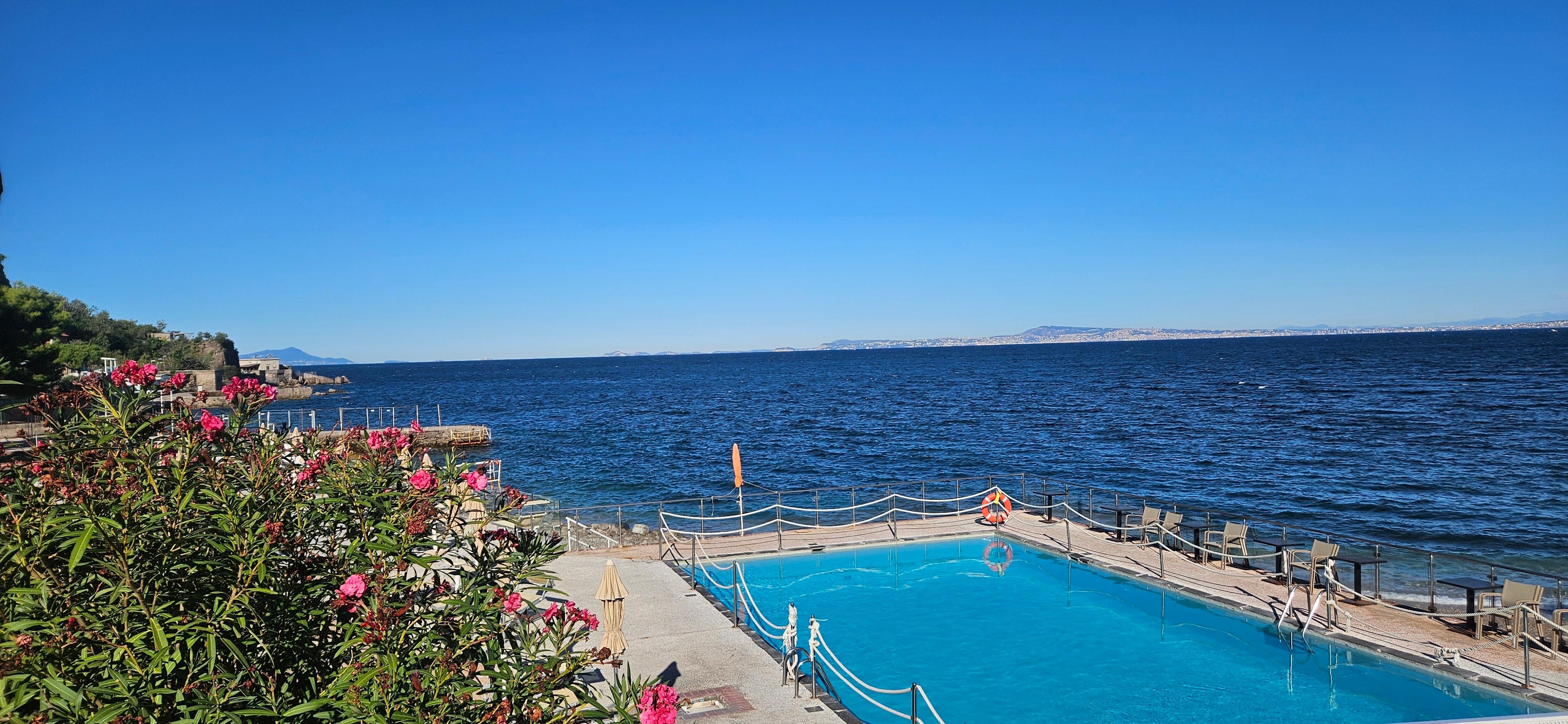 Salt water pool near the sea - unheated