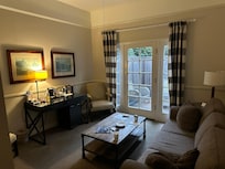 Our living area, with private patio.