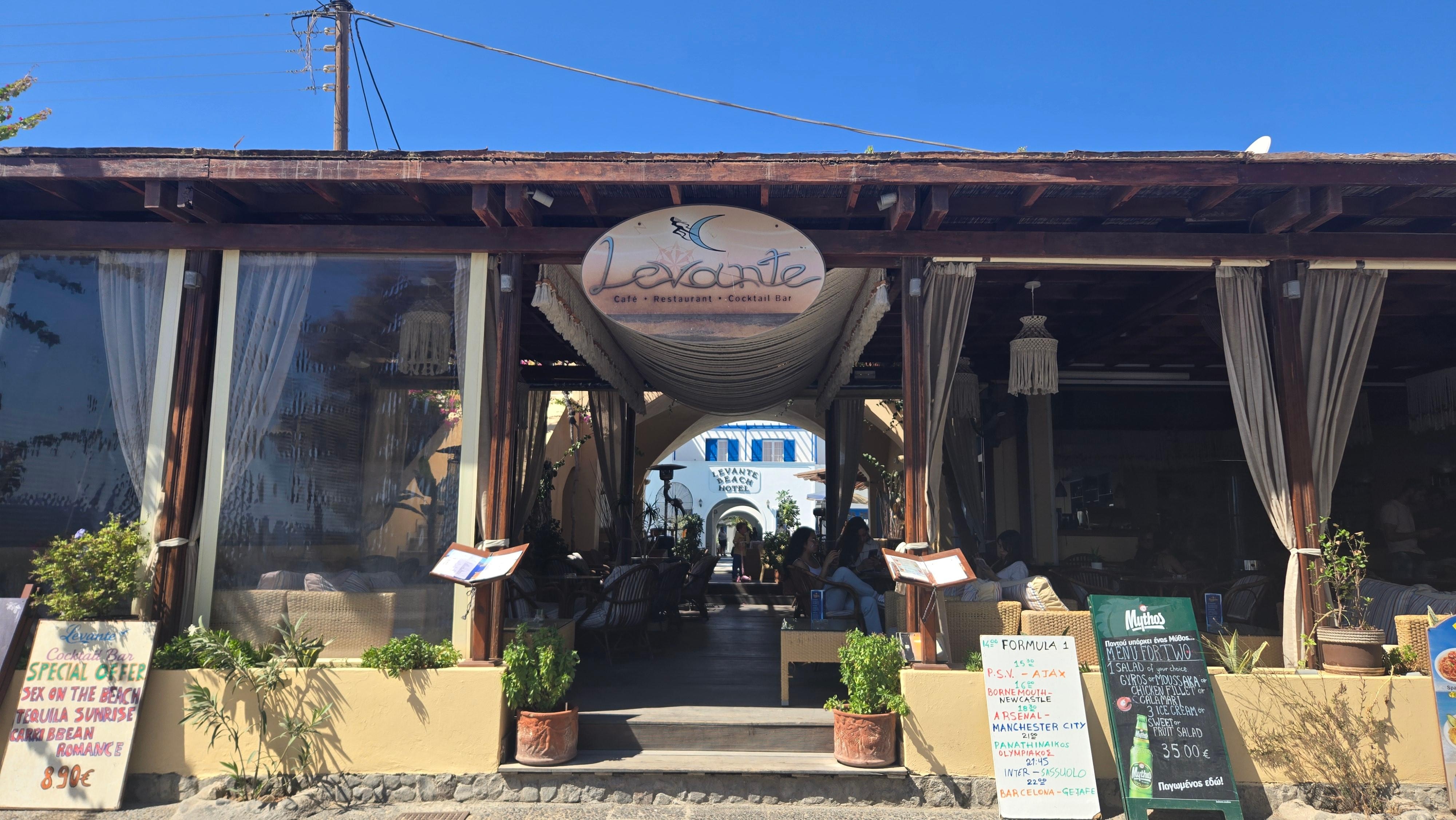 On the boardwalk you can enter into the bar/restaurant 
