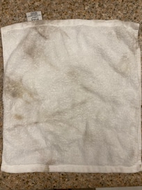 Clean cloth after wiping room surfaces