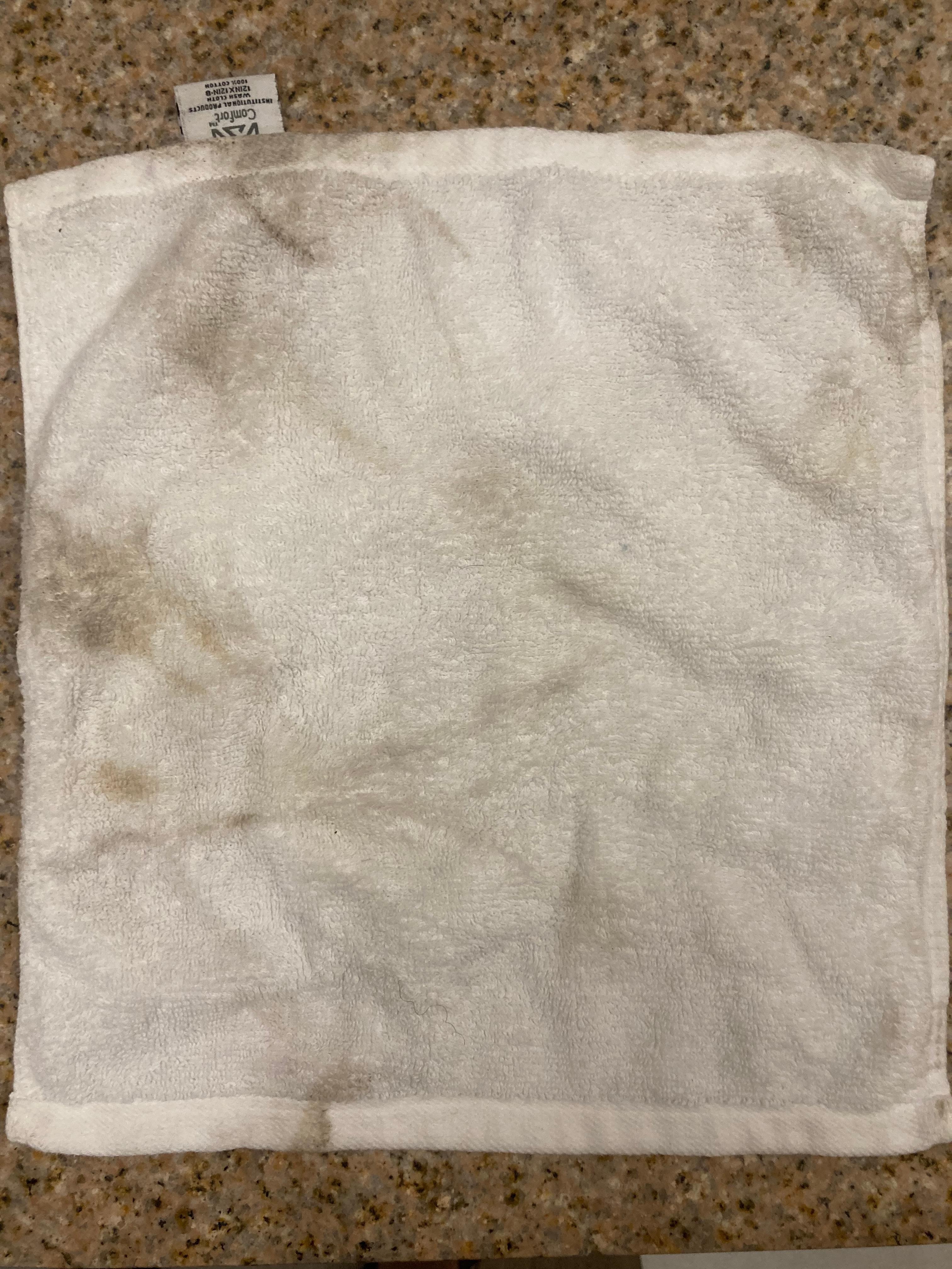 Clean cloth after wiping room surfaces
