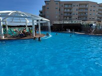 Beach-adjacent pool area.