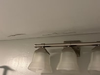 Water damage in bathroom