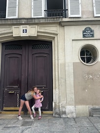 My girls loving their Parisian apartment.