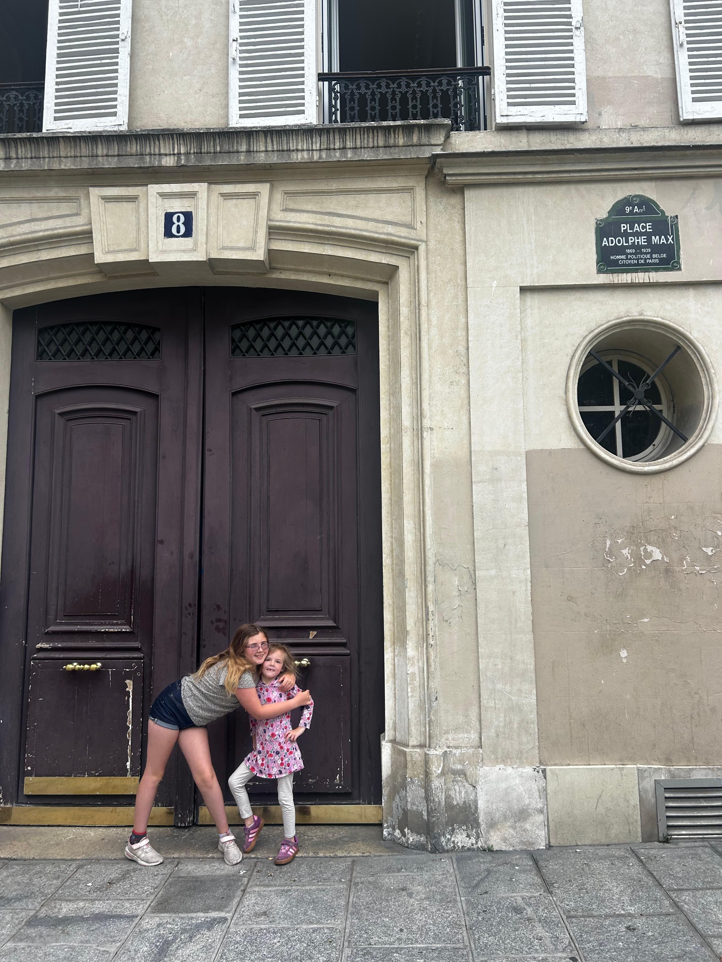 My girls loving their Parisian apartment.