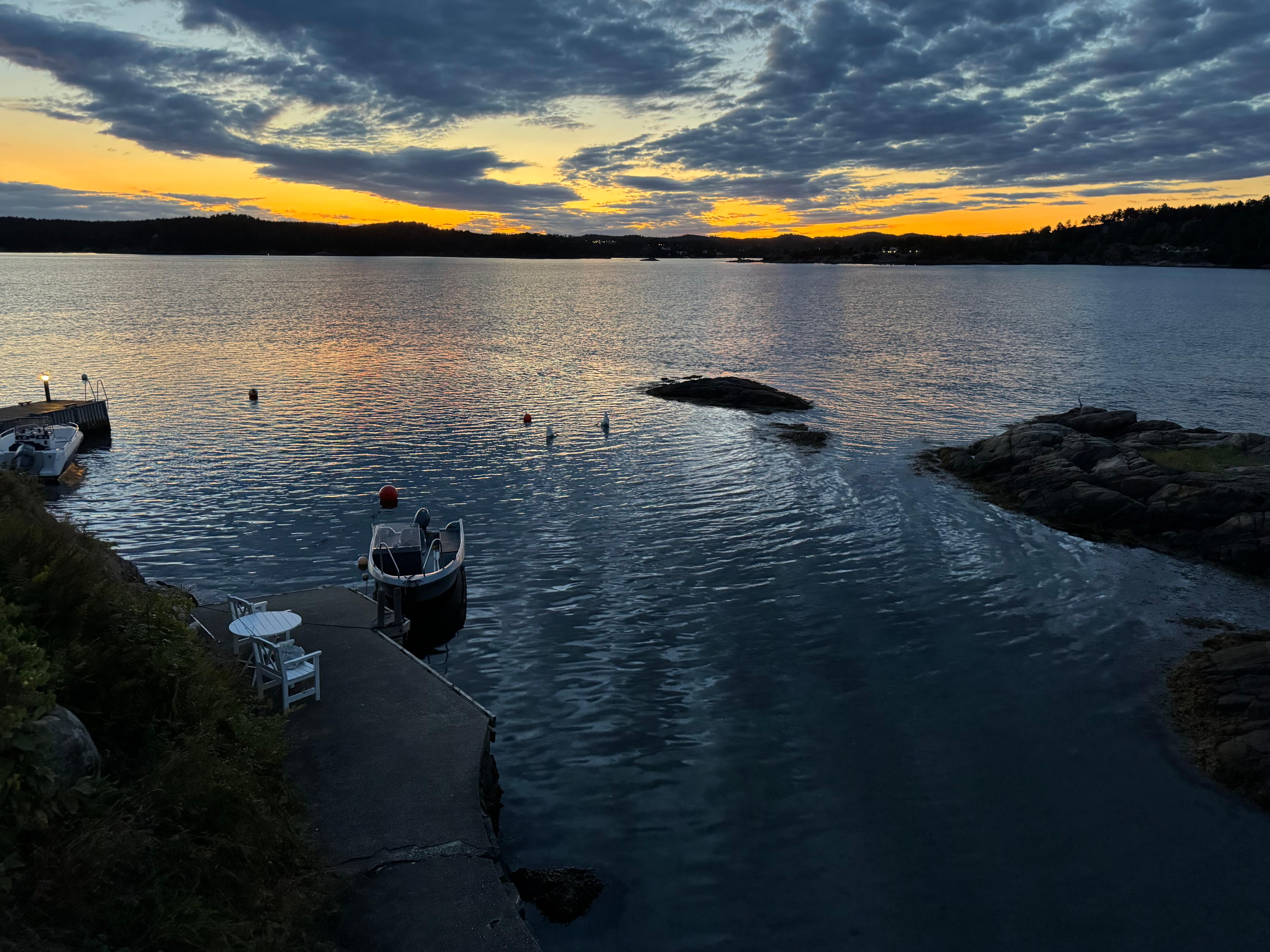 Coucher de soleil depuis la terrasse 