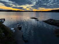 Coucher de soleil depuis la terrasse