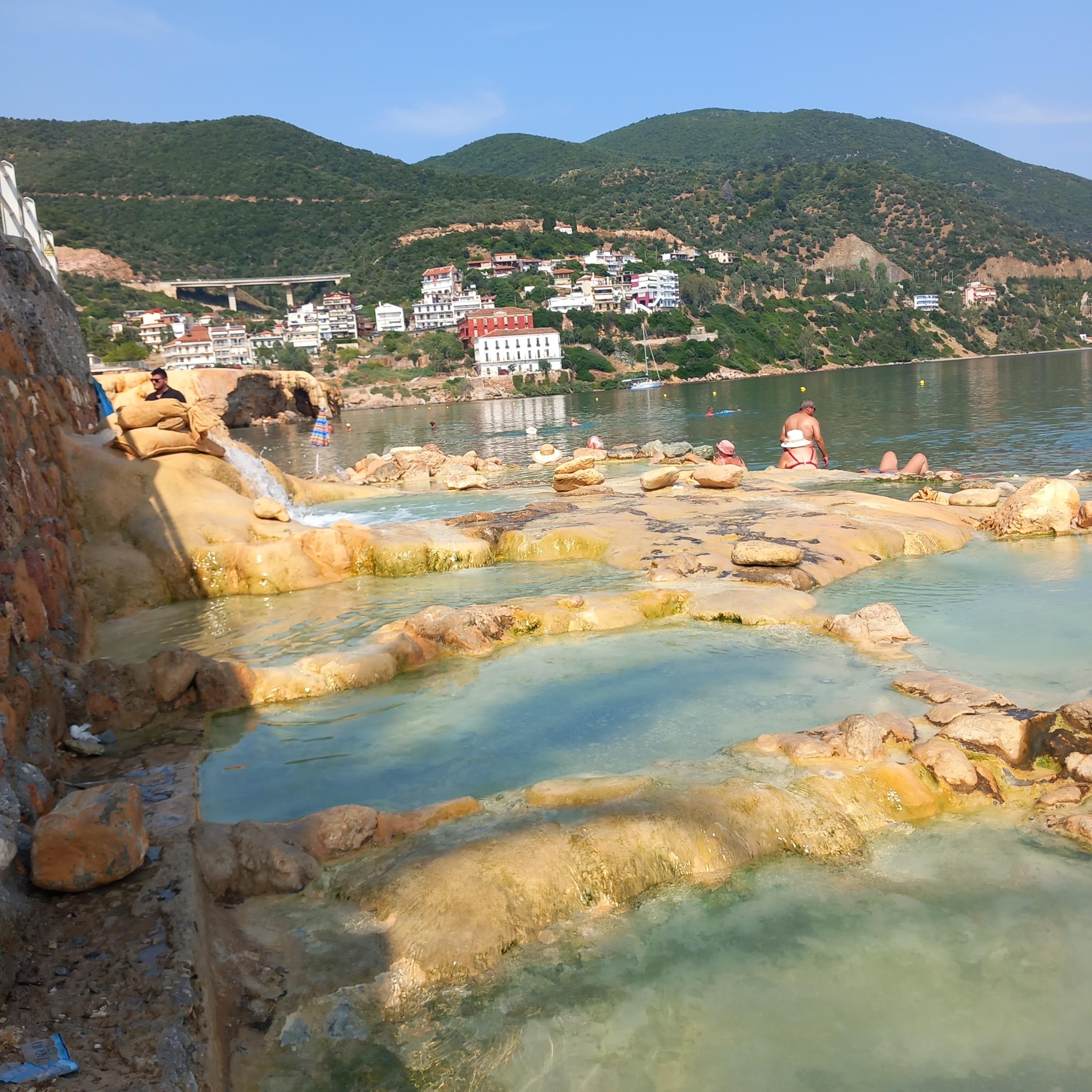 Hot spring rock pools.