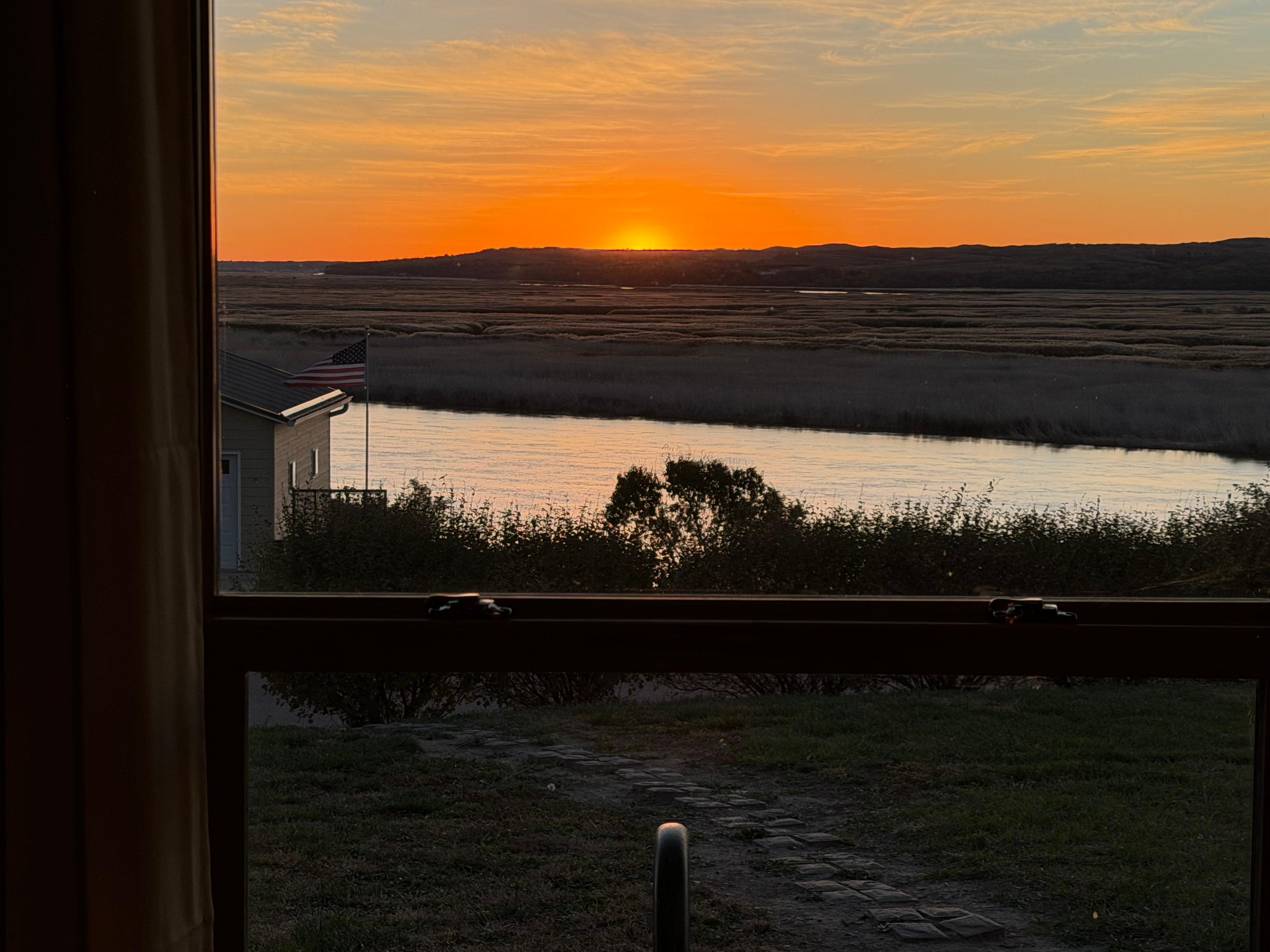 Sunrise in the morning from the kitchen/living room