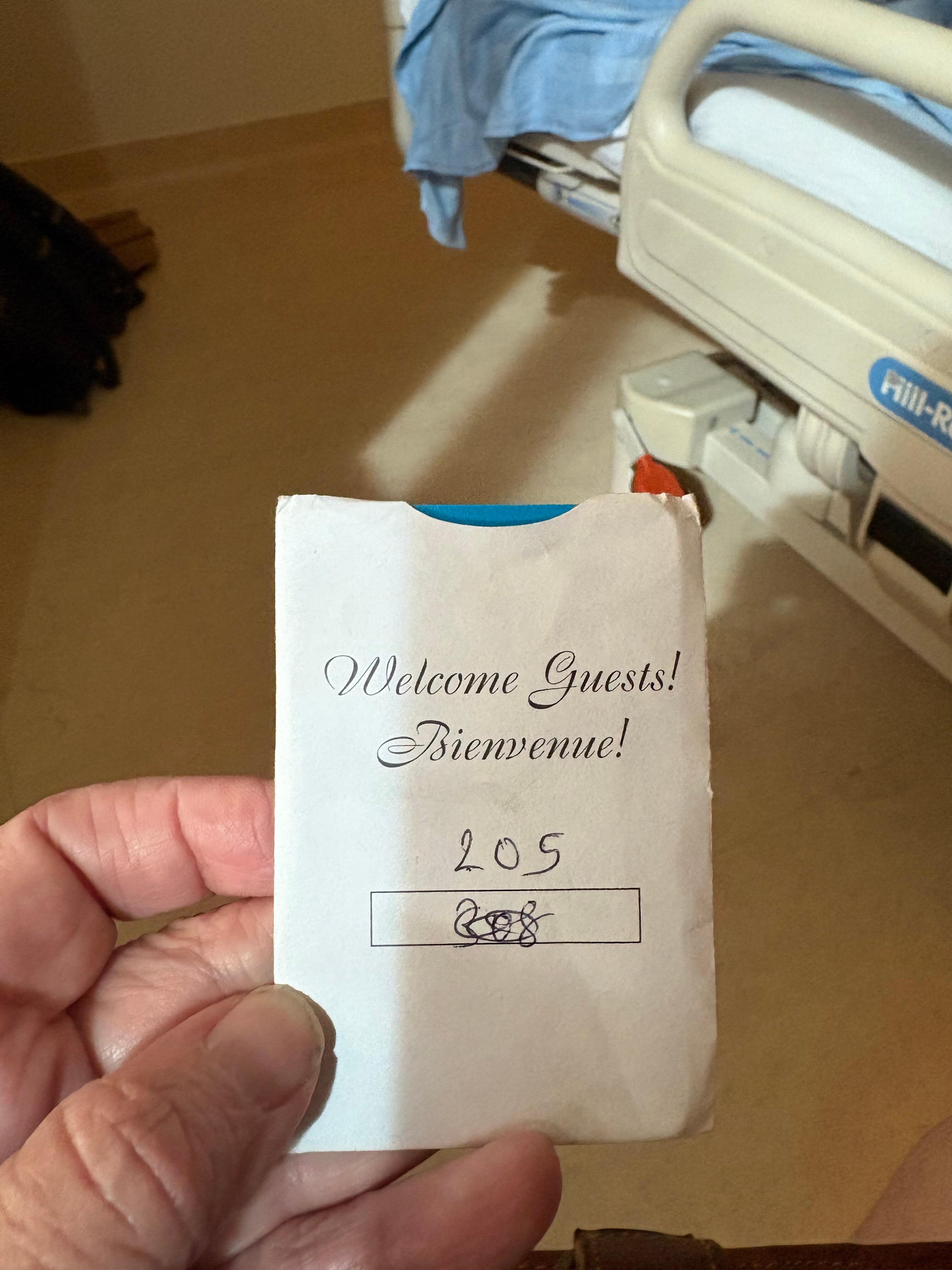 Recycled room key envelope. 