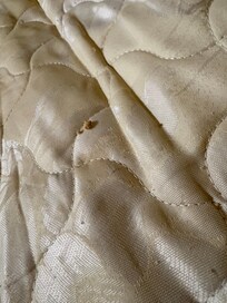 After the sheet was removed this was on the actual mattress, tons of nasty crumbs!