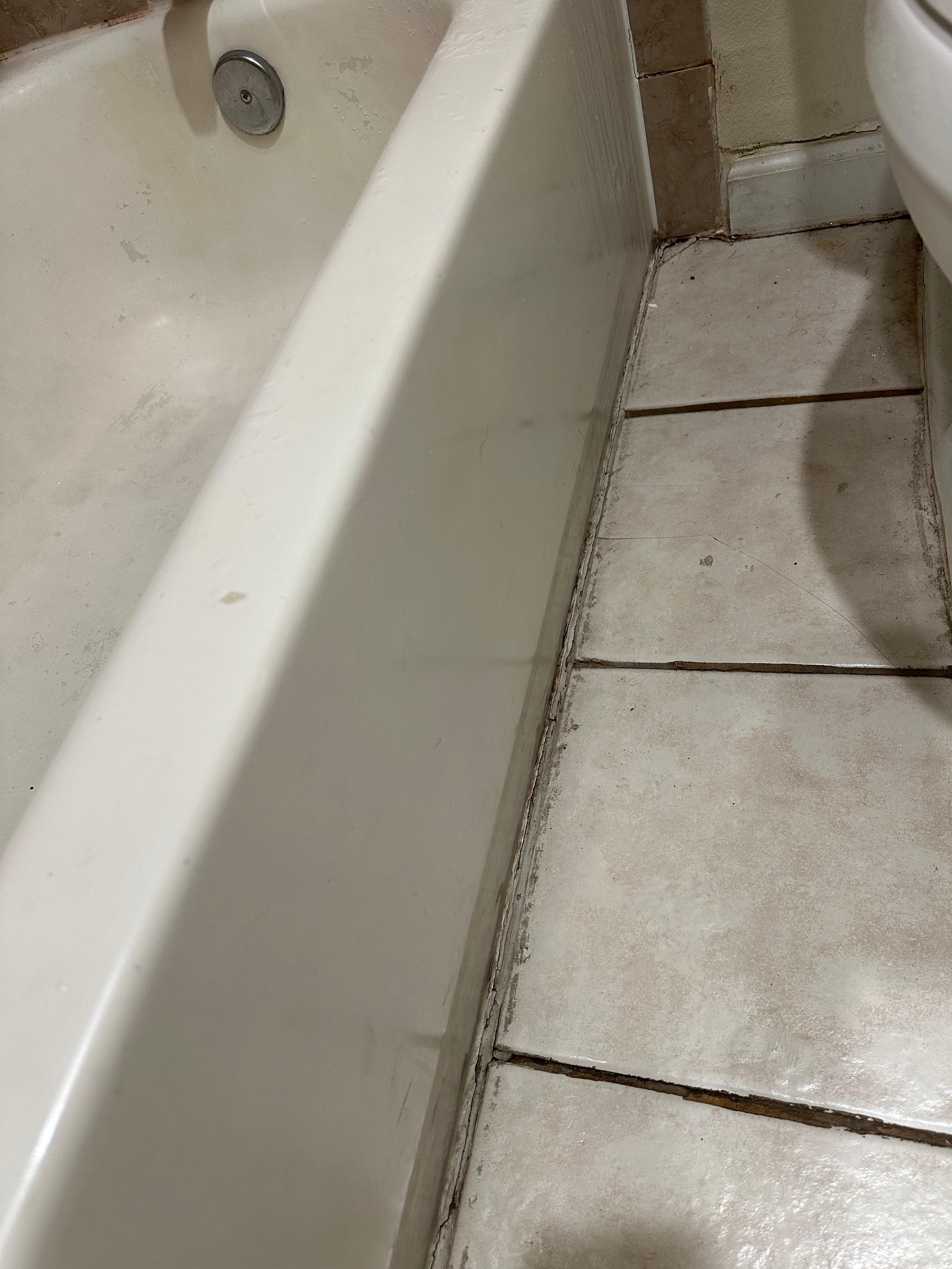 Tiles were gross with mold