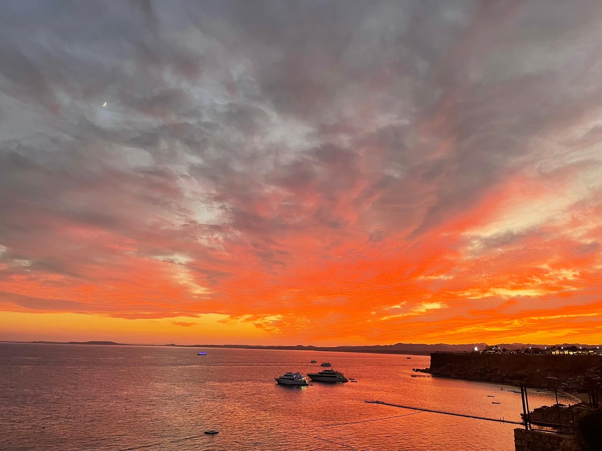 Sunset vu de l’hôtel 