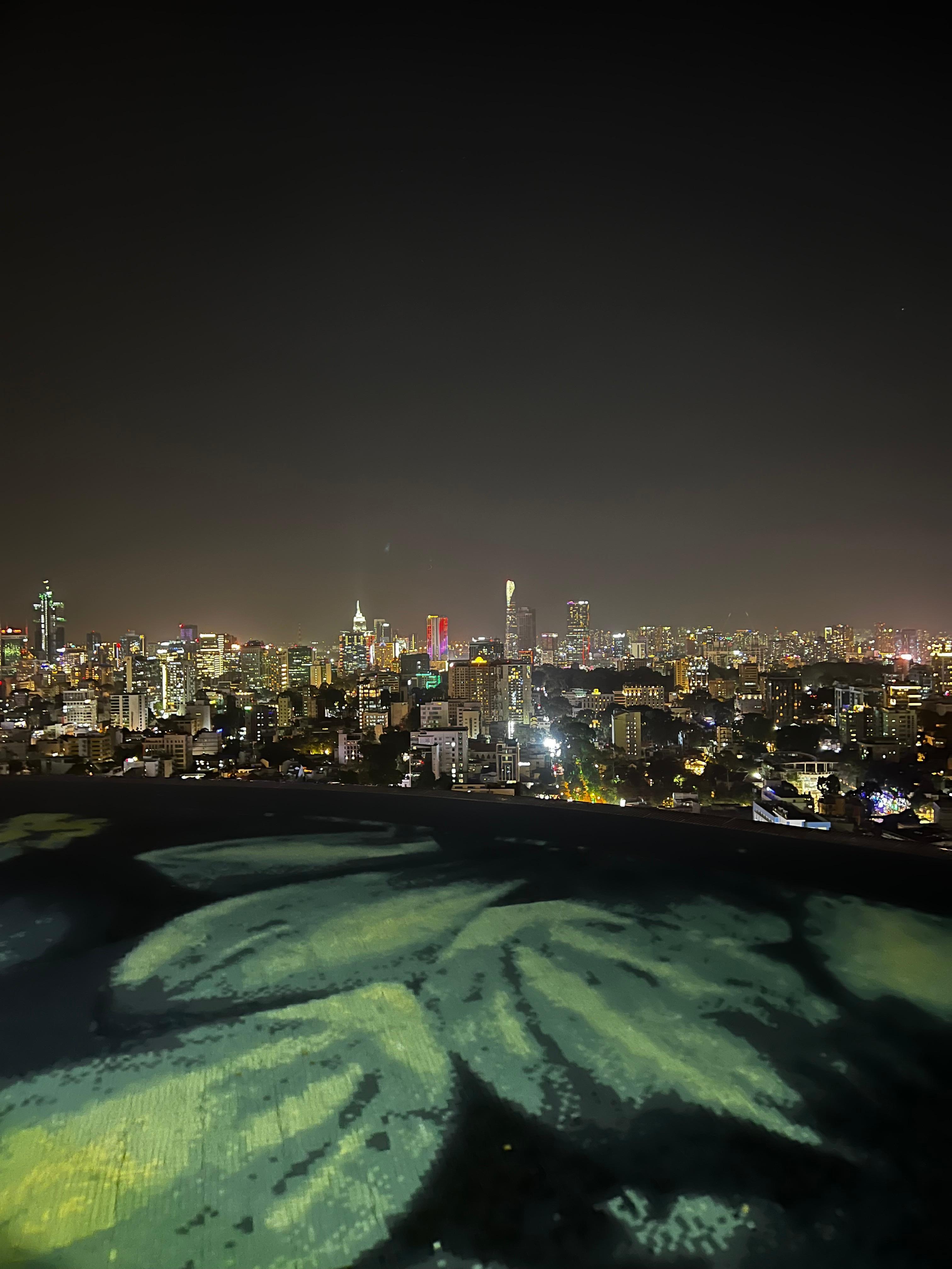 Kvällsvyn från takpoolen 