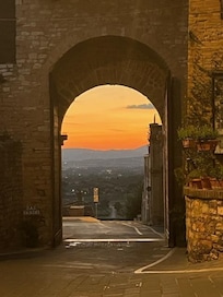 the gate next to the hotel