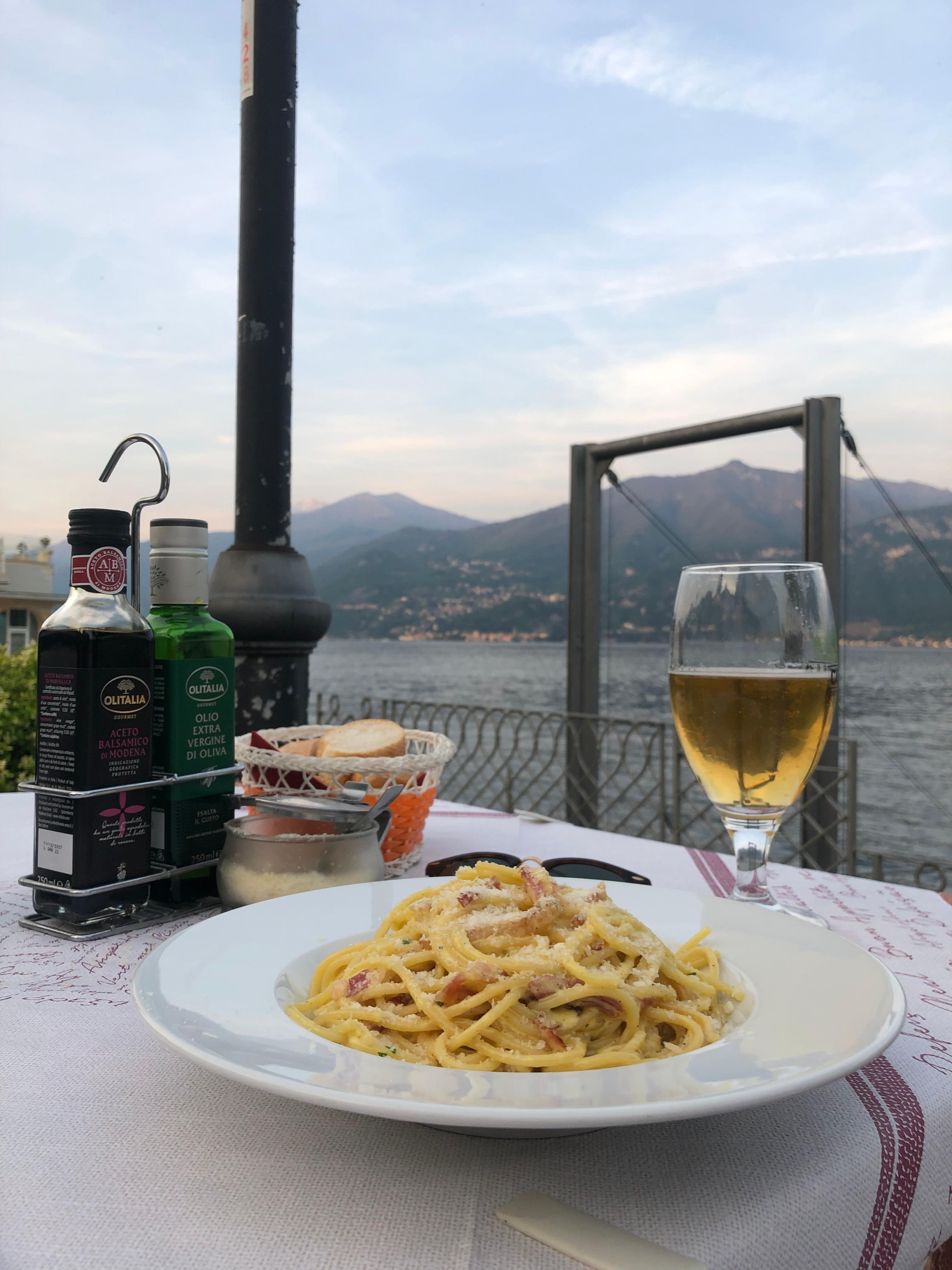 Carbonara from the restaurant  