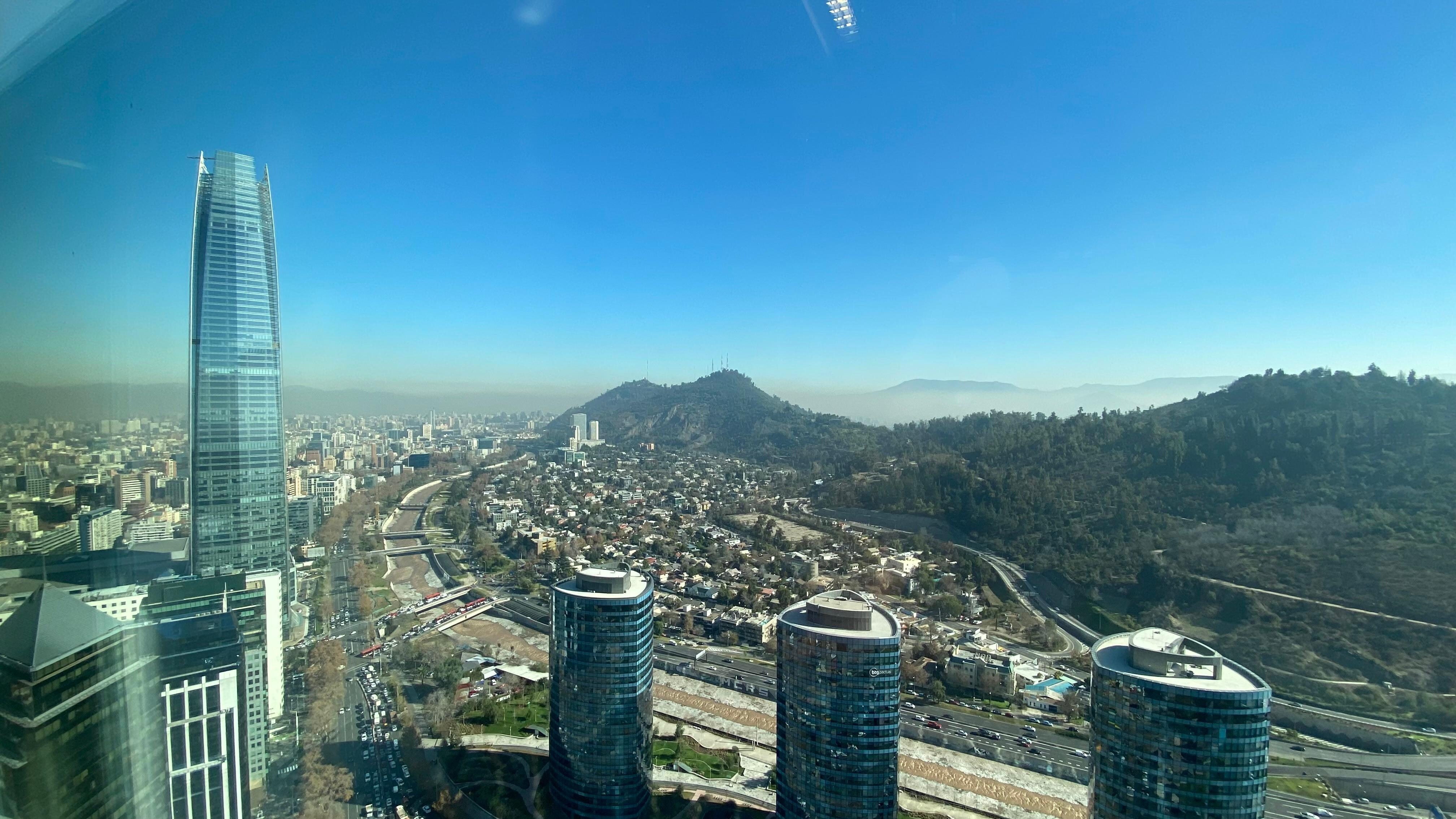 The view on Santiago from my room