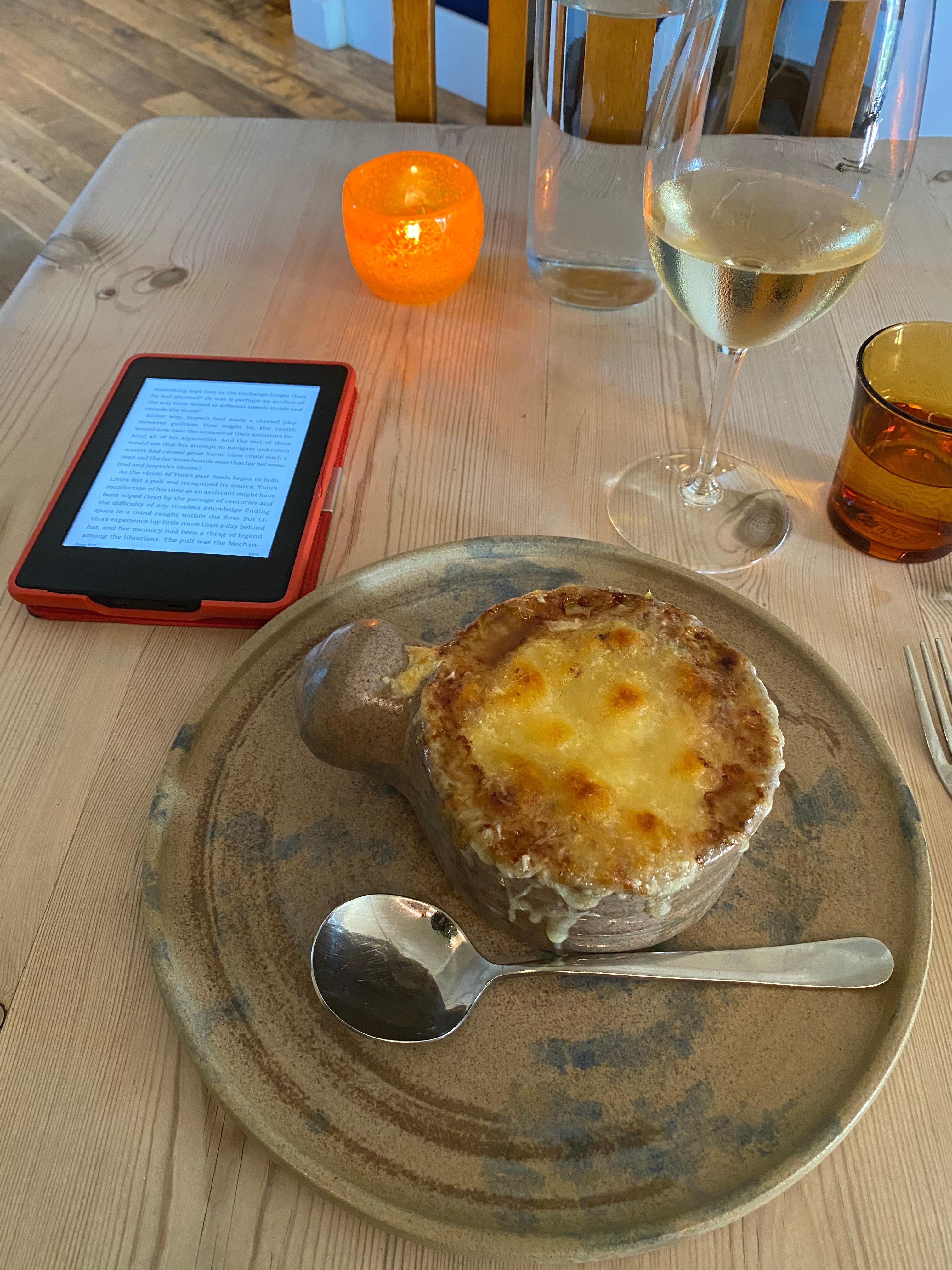 French onion soup was delicious!